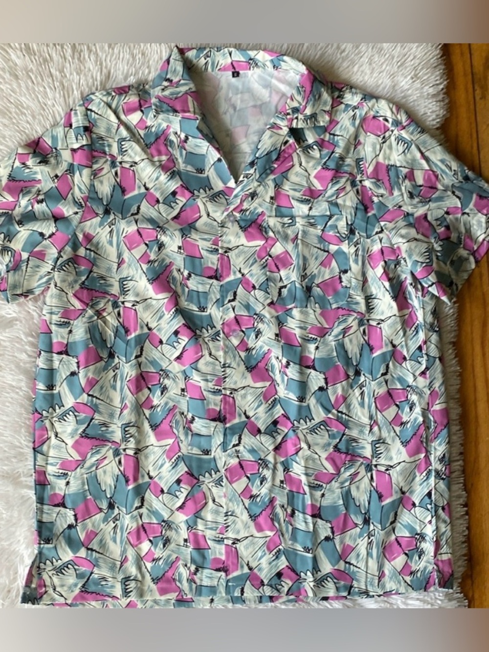 Tropical summer prints button down shirt- men